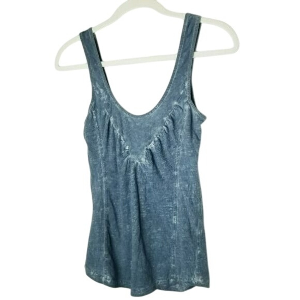 Free People Blue Tank Top Sleeveless‎ Casual Cotton Blend Comfortable Everyday
